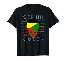 Load image into Gallery viewer, Funny shirts V-neck Tank top Hoodie sweatshirt usa uk au ca gifts for Gemini Pride - Black Woman Afro Horoscope Zodiac TShirt 2999647
