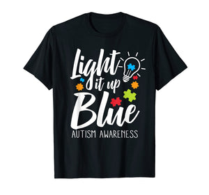 Funny shirts V-neck Tank top Hoodie sweatshirt usa uk au ca gifts for Light It Up Blue Autism Awareness T-Shirt 1193546