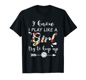 Funny shirts V-neck Tank top Hoodie sweatshirt usa uk au ca gifts for Volleyball T Shirt For Teen Girls - Play Like A Girl Shirt 541095