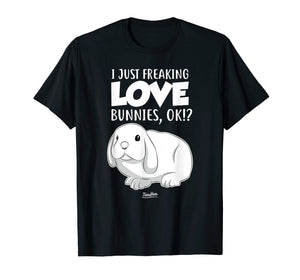 Funny shirts V-neck Tank top Hoodie sweatshirt usa uk au ca gifts for I Just Freaking Love Bunnies Cute Bunny Lover T Shirt 1657375