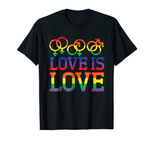 Funny shirts V-neck Tank top Hoodie sweatshirt usa uk au ca gifts for Love Is Love Rainbow t-shirt - Gay Lesbian Pride Shirts 1538657