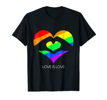 Load image into Gallery viewer, Funny shirts V-neck Tank top Hoodie sweatshirt usa uk au ca gifts for Love Is Love LGBT Hands Love Heart T-Shirt 1960099
