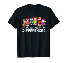 Load image into Gallery viewer, Funny shirts V-neck Tank top Hoodie sweatshirt usa uk au ca gifts for Embrace Differences Autism Awareness Superhero Kids T Shirt 699707
