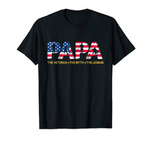 Load image into Gallery viewer, Mens Mens Papa The Veteran The Myth The Legend T-shirt
