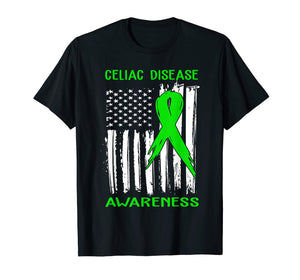 Funny shirts V-neck Tank top Hoodie sweatshirt usa uk au ca gifts for SUPPORT CELIAC DISEASE AWARENESS FLAG T SHIRT 1683193