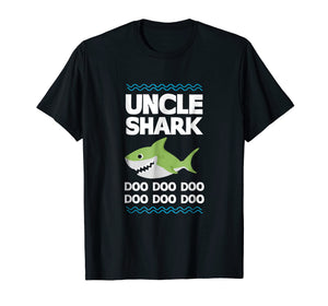 Uncle Shark T-Shirt Doo Doo Mommy Auntie Daddy Baby Tee
