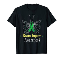 Load image into Gallery viewer, Funny shirts V-neck Tank top Hoodie sweatshirt usa uk au ca gifts for Brain Injury Awareness Butterfly Green Ribbon Tshirt Gifts 2798367
