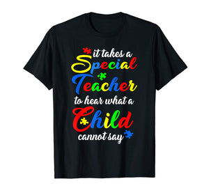 Funny shirts V-neck Tank top Hoodie sweatshirt usa uk au ca gifts for Special Teacher Tee Autism Awareness Teacher T-shirt Gift 2606204