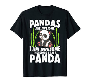 Panda Shirt Cute Panda Tshirt Pandas Are Awesome Panda Bear