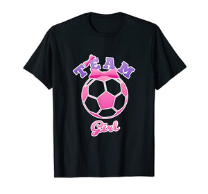 Funny shirts V-neck Tank top Hoodie sweatshirt usa uk au ca gifts for Gender Reveal Party | Team Girl, Pink Soccer Ball T Shirt 1891143