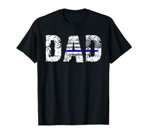 Thin Blue Line Flag T Shirts Dad Police Gifts Father's Day 131375