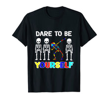 Load image into Gallery viewer, Sleketon Dabbing Autism Awareness Dare To Be Yourself Tshirt
