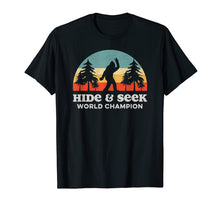 Load image into Gallery viewer, Hide &amp; Seek World Champion Bigfoot Funny Peace Out T-Shirt
