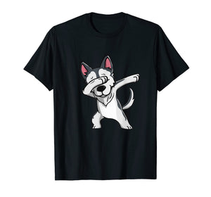 Funny shirts V-neck Tank top Hoodie sweatshirt usa uk au ca gifts for Siberian Husky Dog Dab Dance T-Shirt gifts for Boy Girls Kid 720461