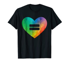 Load image into Gallery viewer, Funny shirts V-neck Tank top Hoodie sweatshirt usa uk au ca gifts for LGBT Love is Love Equality Shirt - Rainbow Heart Equal Sign 1891812
