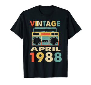 Funny shirts V-neck Tank top Hoodie sweatshirt usa uk au ca gifts for Vintage April 1988 Tshirt Retro 31st Birthday Gifts 2984521
