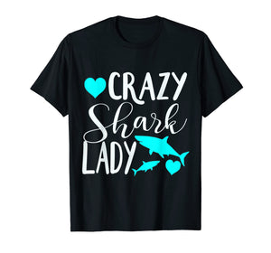 Funny shirts V-neck Tank top Hoodie sweatshirt usa uk au ca gifts for Crazy shark lady shirt shark lovers gift 1781371