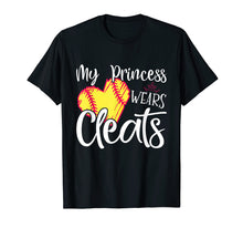Load image into Gallery viewer, My Princess Wears Cleats Softball Mom Baseball Shirt
