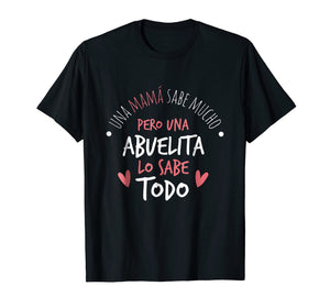 Funny shirts V-neck Tank top Hoodie sweatshirt usa uk au ca gifts for Abuelita Sabe Todo Dia de la Madre Regalo T-Shirt 583509