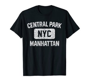 Funny shirts V-neck Tank top Hoodie sweatshirt usa uk au ca gifts for Central Park T Shirt NYC - Gym Style Distressed White Print 1529965