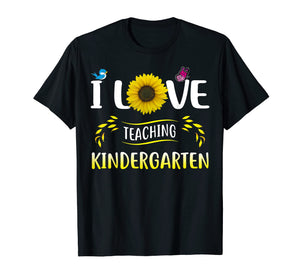 Funny shirts V-neck Tank top Hoodie sweatshirt usa uk au ca gifts for I Love Teaching Kindergarten T-Shirt Sunflower Teacher Shirt 2946039