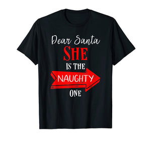 Funny shirts V-neck Tank top Hoodie sweatshirt usa uk au ca gifts for Mens Matching christmas shirts for couples She's the naughty one 1802501