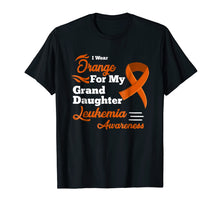 Load image into Gallery viewer, Funny shirts V-neck Tank top Hoodie sweatshirt usa uk au ca gifts for I Wear Orange For My Granddaughter Leukemia Awareness Shirt 2766769
