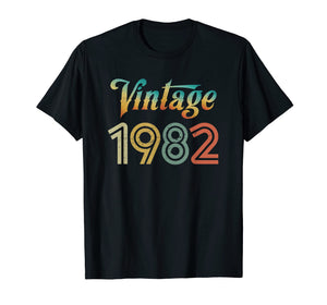 Funny shirts V-neck Tank top Hoodie sweatshirt usa uk au ca gifts for Vintage 1982 T Shirt Best Year 1982 Original Genuine Classic 2592169