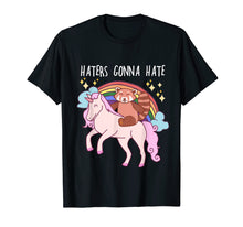 Load image into Gallery viewer, Funny shirts V-neck Tank top Hoodie sweatshirt usa uk au ca gifts for Haters Gonna Hate Funny Red Panda Riding Unicorn T-Shirt 680412
