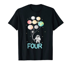 Funny shirts V-neck Tank top Hoodie sweatshirt usa uk au ca gifts for 4th Birthday Boy T-Shirt Birthday Astronaut Planet Space Tee 3149241
