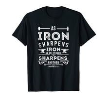 Load image into Gallery viewer, Funny shirts V-neck Tank top Hoodie sweatshirt usa uk au ca gifts for As Iron Sharpens Iron - Bible Verses &amp; Scripture 389948
