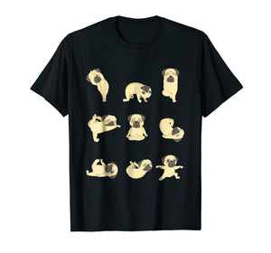 Funny shirts V-neck Tank top Hoodie sweatshirt usa uk au ca gifts for Funny Pug Yoga Positions T-Shirt 999877