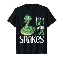 Load image into Gallery viewer, Funny shirts V-neck Tank top Hoodie sweatshirt usa uk au ca gifts for Just a Boy Who Loves Snakes Gift T Shirt for Kids and Boys 360106
