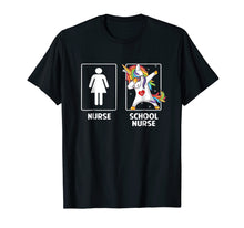 Load image into Gallery viewer, School Nurse Unicorn Dabbing Funny T Shirt Gifts Dab
