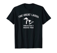 Load image into Gallery viewer, Funny shirts V-neck Tank top Hoodie sweatshirt usa uk au ca gifts for The Great Lakes Unsalted And Shark Free T-shirt 2173264
