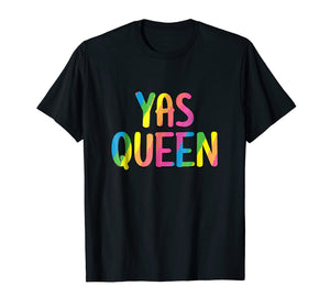 Funny shirts V-neck Tank top Hoodie sweatshirt usa uk au ca gifts for Yas Kween City Shirt Rainbow Colors Yas Queen 1082923