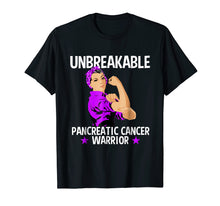 Load image into Gallery viewer, Pancreatic Cancer Awareness T Shirt Unbreakable Warrior Gift
