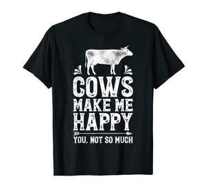 Funny shirts V-neck Tank top Hoodie sweatshirt usa uk au ca gifts for Cows Make Me Happy T Shirt Funny Cow Farm Farmer Gifts Tee 1218701