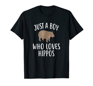 Funny shirts V-neck Tank top Hoodie sweatshirt usa uk au ca gifts for Just A Boy who loves HIPPOS T-Shirt Funny HIPPO Tee 2830420