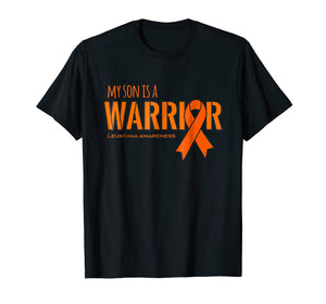 Funny shirts V-neck Tank top Hoodie sweatshirt usa uk au ca gifts for My Son is a Warrior Leukemia Cancer Awareness Shirt 1173830