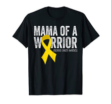 Load image into Gallery viewer, Funny shirts V-neck Tank top Hoodie sweatshirt usa uk au ca gifts for Mama of a Warrior Childhood Cancer T Shirt Ribbon Oncology 1477943
