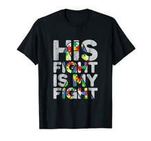 Load image into Gallery viewer, Funny shirts V-neck Tank top Hoodie sweatshirt usa uk au ca gifts for His Fight is My Fight Autism Awareness and Support T-Shirt 927698
