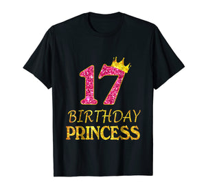 Funny shirts V-neck Tank top Hoodie sweatshirt usa uk au ca gifts for Crown 17th Birthday Princess Girl Shirt 17 Years Old Gifts 2989344