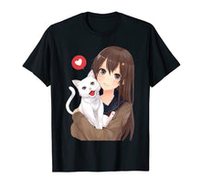 Load image into Gallery viewer, Funny shirts V-neck Tank top Hoodie sweatshirt usa uk au ca gifts for Cute Anime Girl and Kitty Cat Tee Shirt 385201
