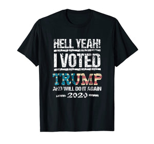 Trump 2020 Shirt I Voted Trump Flag Tee Maga Shirt