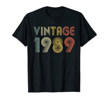 Load image into Gallery viewer, Retro Vintage 1989 Tshirt 30th Birthday Gifts 30 Years Old
