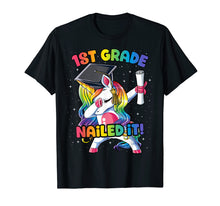 Load image into Gallery viewer, Funny shirts V-neck Tank top Hoodie sweatshirt usa uk au ca gifts for Dabbing 1st Grade Unicorn Nailed It Graduation Class of 2019 T-Shirt 256303
