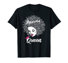 Load image into Gallery viewer, Funny shirts V-neck Tank top Hoodie sweatshirt usa uk au ca gifts for Aquarius Zodiac Birthday Afro Gift T-Shirt for Black Women 1957796
