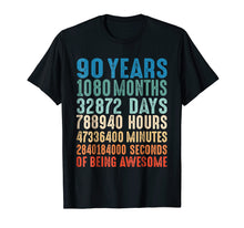 Load image into Gallery viewer, 90 Years Old 90th Birthday Vintage Retro T Shirt 1080 Months
