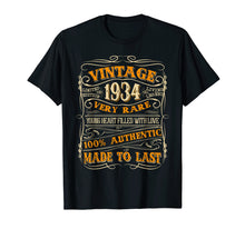 Load image into Gallery viewer, Funny shirts V-neck Tank top Hoodie sweatshirt usa uk au ca gifts for Vintage Authentic Made In 1934 85th Birthday Gifts 85 years 2101427
